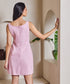 Square Neck Linen Mini Dress
